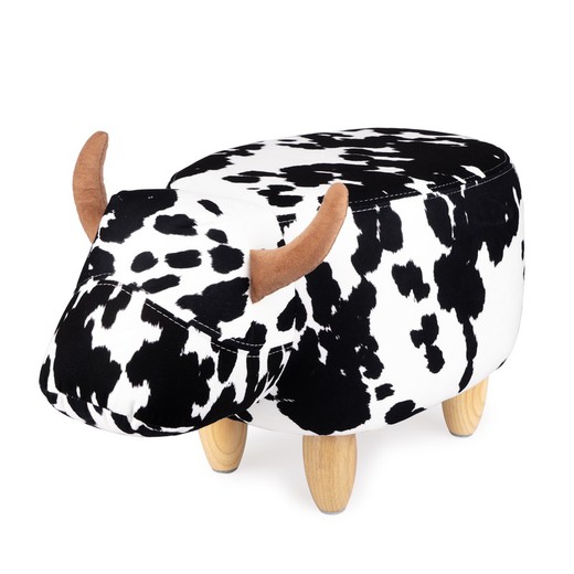 Taburete Original La Vache negroblanco madera Balvi Idea Regalo