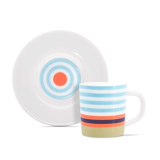 Taza Café Espresso Porcelana Positano Idea Regalo Remember