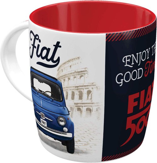 Taza Fiat Good things are ahead of you Retro Vintage