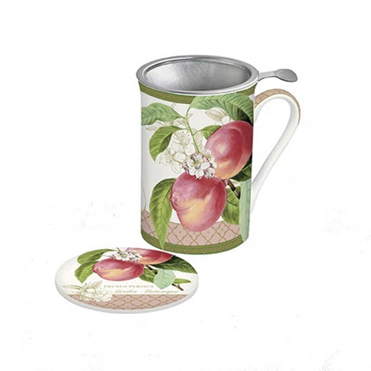 Taza Infusiones Melocot. Con Filtro 30 Cl Porcelana Easy Life