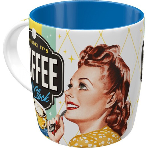 Taza Say it 50's Coffee O' Clock Retro Vintage