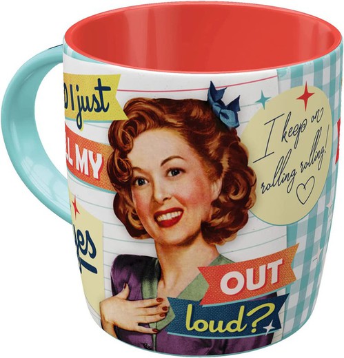 Taza Say it 50's Did I just roll my eyes out loud Retro Vintage