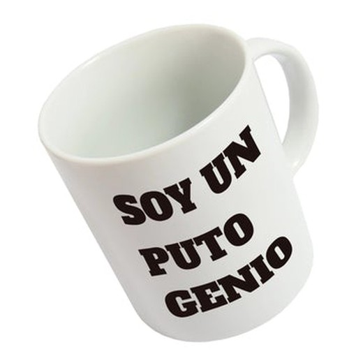 Taza Soy un Puto Genio Fisura