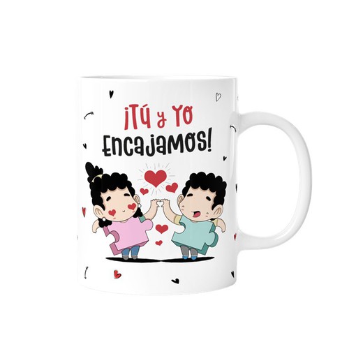 Taza ¡ Tú Y Yo Encajamos! Malasaña Especial Regalo