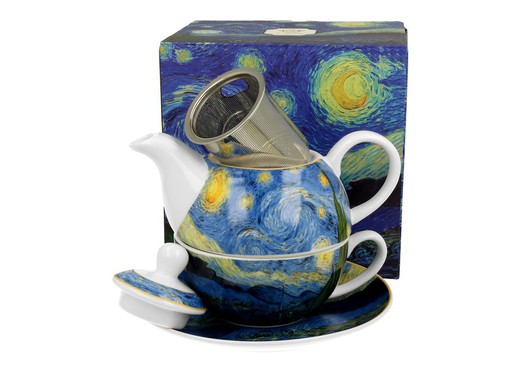 Te Para Uno Noche Van Gogh Porcelana para Té e Infusion