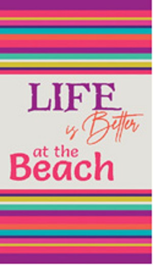 Toalla Playa Life Better Beach Multicolor Extragrande Lasa Portugal