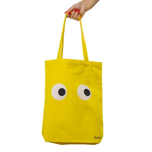 Tote Bag Bolsa Tela Diseño Ojos Amarilo Fisura Regalo