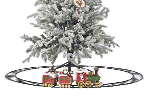 Tren led resina 136x136x15 4aa movimiento musical decoración de navidad para casa