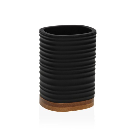 Vaso Portacepillo Negro Versa