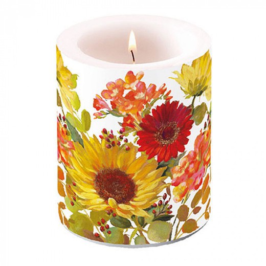 Vela Grande Girasoles cream Ambiente