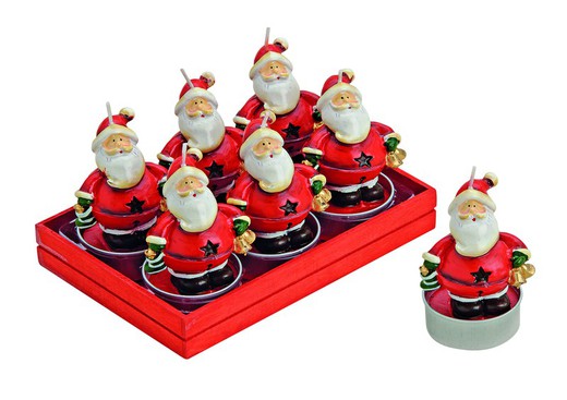 Vela Navidad Forma Papa Noel Set 6 G Wurm