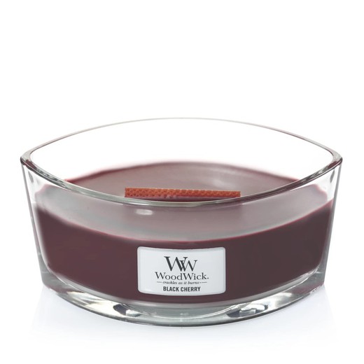 Vela Woodwick Ellipse Grande Cereza Negra Mecha de Madera