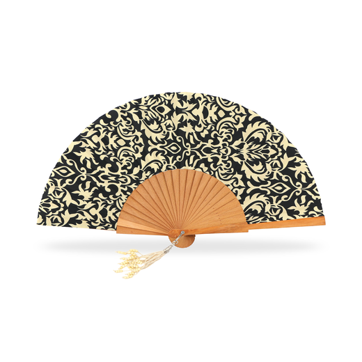 Abanico de Moda Madera Pulida Marrón 23 cms