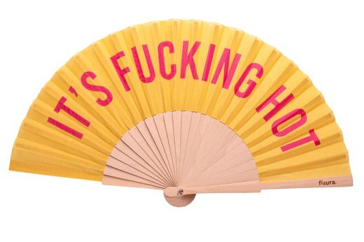Abanico fucking hot amarillo y rosa Fisura ideal regalo