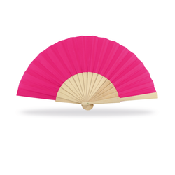 Abanico Madera Natural Colores Lisos Fluor 23 cms