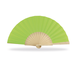 Abanico Madera Natural Colores Lisos Fluor 23 cms