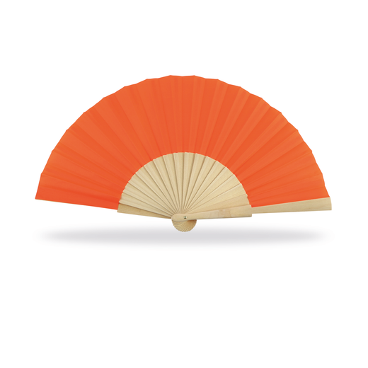 Abanico Madera Natural Colores Lisos Fluor 23 cms