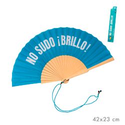 Abanico Mensajes Divertidos No Sudo Azul Ideal Verano