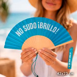 Abanico Mensajes Divertidos No Sudo Azul Ideal Verano