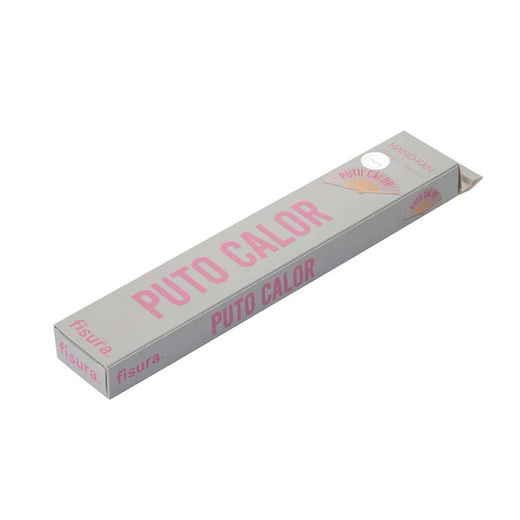 Abanico puto calor Gris y rosa Fisura ideal regalo