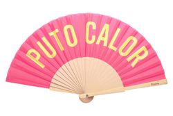 Abanico puto calor Rosa y amarillo Fisura ideal regalo