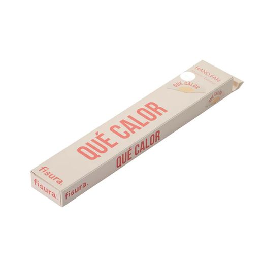 Abanico que calor beige y rojo Fisura ideal regalo
