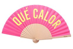 Abanico que calor rosa y amarillo Fisura ideal regalo