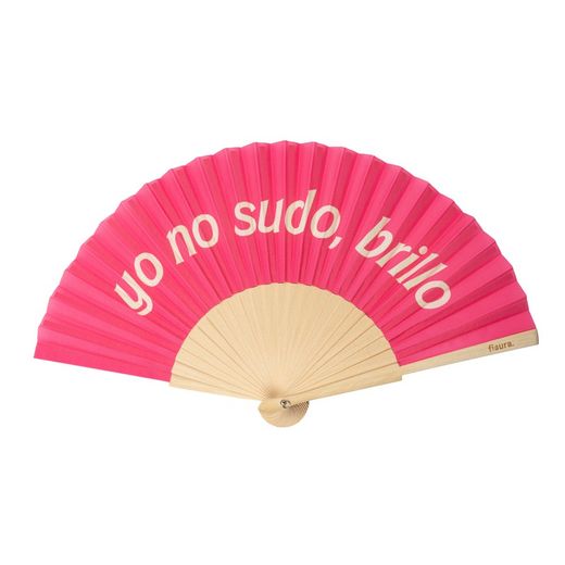 Abanico Yo No Sudo Brillo Rosa Fisura Ideal Regalo