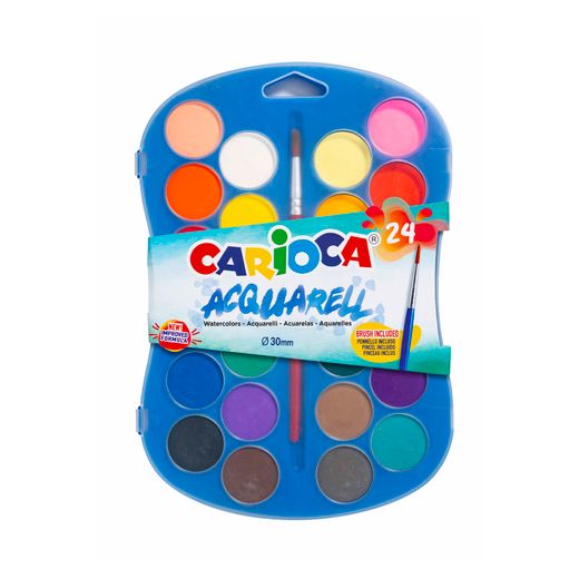 Acuarelas Surtidas 24 Colores Carioca