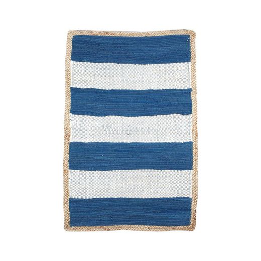 Alfombra Azul Blanca 60X90
