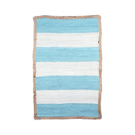 Alfombra Azul Blanca 60X90