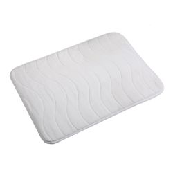 Alfombra baño blanco algodón suave