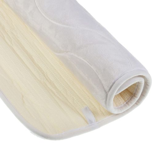 Alfombra baño blanco algodón suave