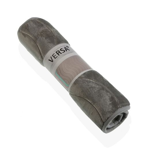Alfombra baño gris algodón suave
