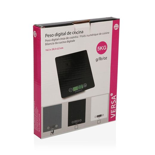 Peso bascula digital cocina negro, cristal