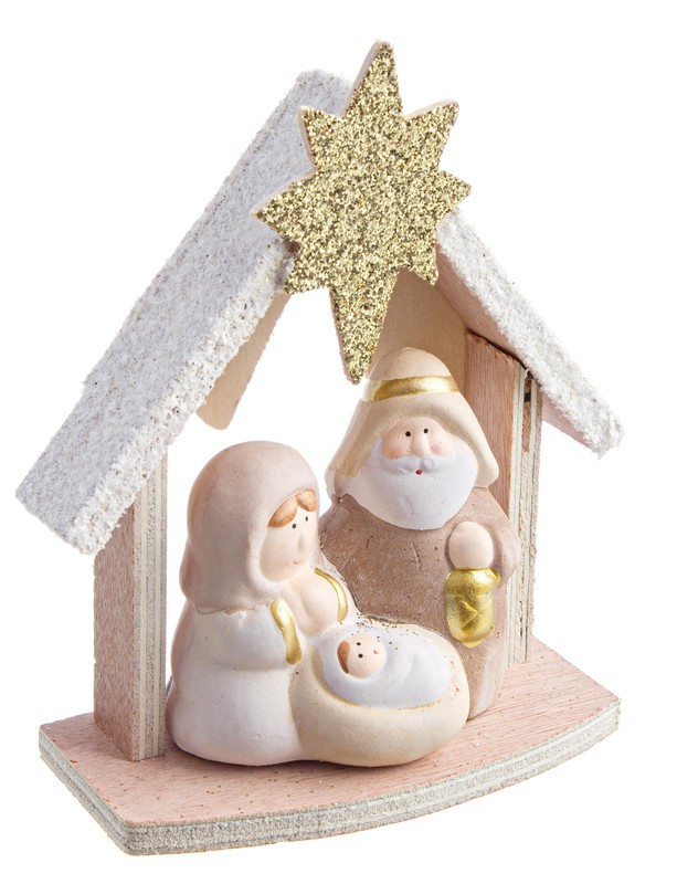 Belén nacimiento de madera con luz decoración de navidad para casa —  WonderfulHome Shop