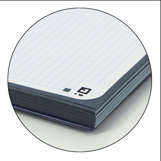 Bloc espiral oxford tapa extradura microperforado din a4 80 hojas cuadros 5mm color Blanco
