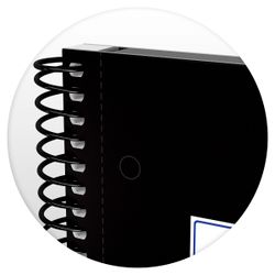 Bloc espiral oxford tapa extradura microperforado din a4 80 hojas cuadros 5mm color Negro