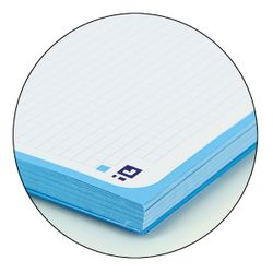 Bloc espiral oxford tapa extradura microperforado din a4 80 hojas cuadros 5mm color Turquesa