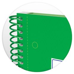 Bloc espiral oxford tapa extradura microperforado din a4 80 hojas cuadros 5mm color verde