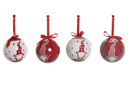 Bola Decoración Árbol Navidad Gnomo Rojo 7cms diam