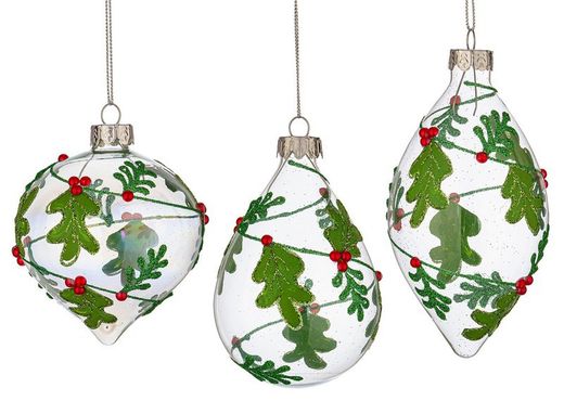 Bola Navidad Cristal Diseño Berries Transparente decoración de navidad para casa