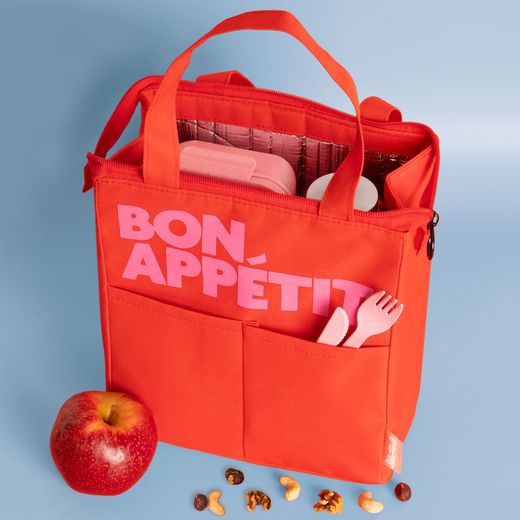Bolsa de Almuerzo Isotérmica Bon Appétit Rojiza Helio Ferretti Ideal Regalo