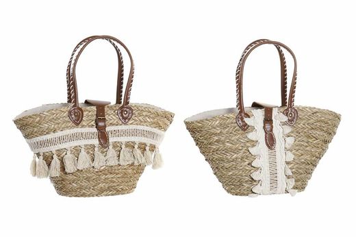 Bolso Capazo de Mimbre con Hebilla