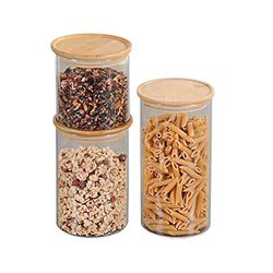 Bote de cocina hermético apilable 120 cl Tapa Bambú Kesper