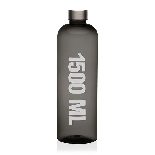 Botella bebida con tapon en acero 1500ml transparente