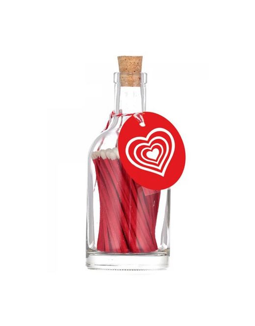 Botella con Cerillas Diseño LOVE Archivist Ideal Regalo