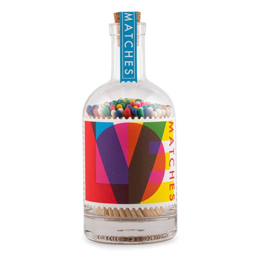 Botella con Cerillas Diseño LOVE Bottle by Pressink Archivist Ideal Regalo