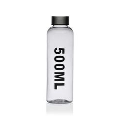 Botella bebida con tapon en acero 500ml transparente