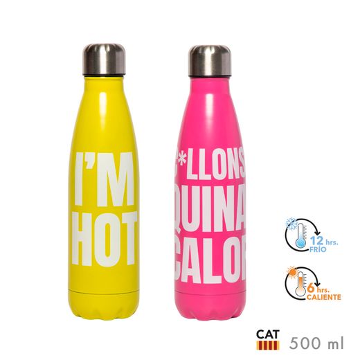 Botella Térmica Frío y Calor 500 ml Mensajes Divertidos Catalán Ideal Regalo